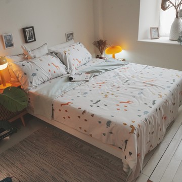 動物森活 S1單人床包二件組 100%精梳棉(60支) 台灣製 棉床本舖