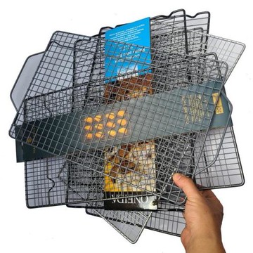 高檔不粘涂層涼架戚風蛋糕淋面包餅干冷卻架晾網烘焙工具餅干晾網