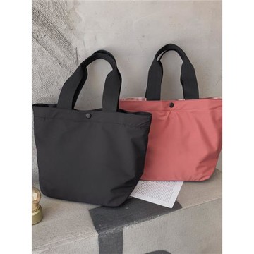 韓國ins簡約時尚單肩包女包帆布休閑街拍購物袋百搭尼龍布手提包