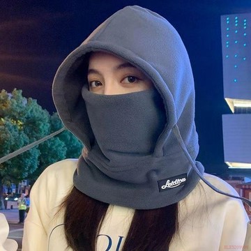 闆娘推薦🌈冬季帽子加厚保暖男女戶外防風護耳面罩帽子圍巾一體騎電動自行車