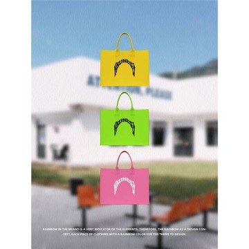 YORAINBOW 新品原創周邊系列時尚小眾LOGO印花毛氈包出街擺拍男女