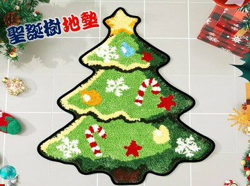 @貨比三家不吃虧@聖誕樹地墊 聖誕節地墊 裝飾地毯 聖誕系列 交換禮物 聖誕裝扮 異形地墊 節日氛圍感 薑餅人 聖誕晚餐 掛布