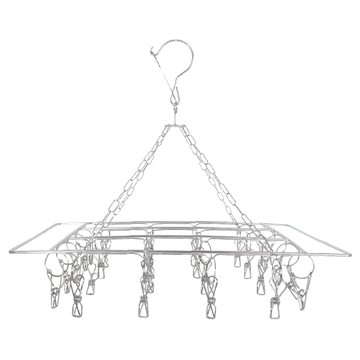 AXIS 艾克思 防風式方形曬衣架24夾 42.5x31cm  1個  不鏽鋼銀