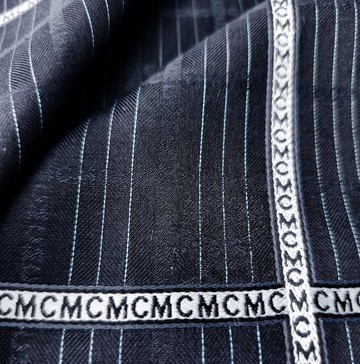 MCM 古董手帕 方巾 Monogram 藍色 19 x 18.5 英吋