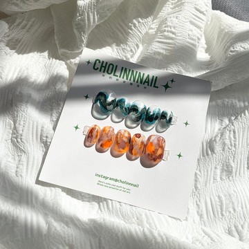 Flamed Wave- 客製化手作穿戴美甲片