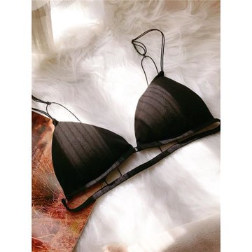 升級版美背細帶胸罩性感小胸內衣純棉舒適超薄少女薄款無鋼圈文胸