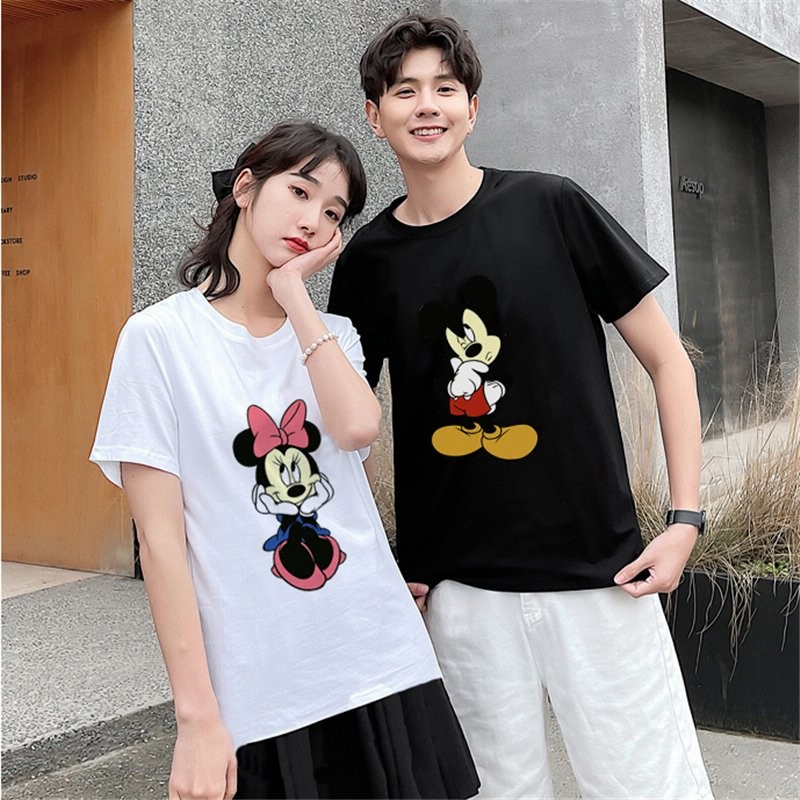 ディズニーミッキー 半袖シャツペアｔシャツ Tシャツ トップス カットソーメンズレディース 恋人お揃い ご夫婦 友達カップル ペアルック 男女兼用 Couple657 セブンシーズファッション 通販 美品 ディズニー家族お揃いコーディネート 半袖tシャツ Trufar Com