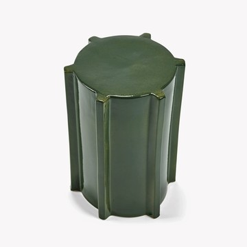 比利時SERAX 小陶凳 / 小邊桌 Dark green geometrical Pawn