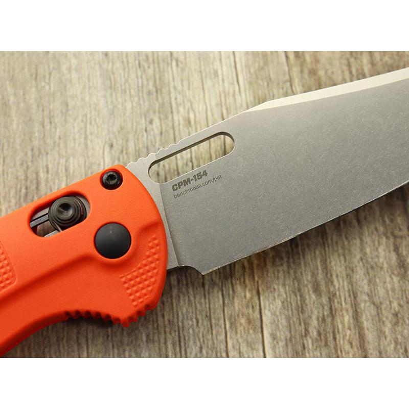 ベンチメイド 15535 CPM-154 ターゲットアウト 直刃 オレンジハンドル 折り畳みナイフ ,BENCHMADE TAGGEDOUT