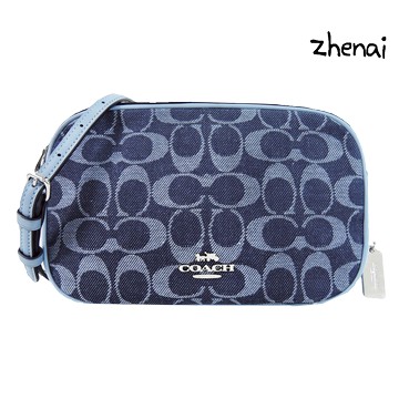 COACH牛仔滿logo相機包 21cmx13cmx7cm 側背包 肩背包 斜背包 牛仔包 相機包 手機包 小包 優惠組合 非 Tommy kate spade MK CK MJ LV Chanel Hermes