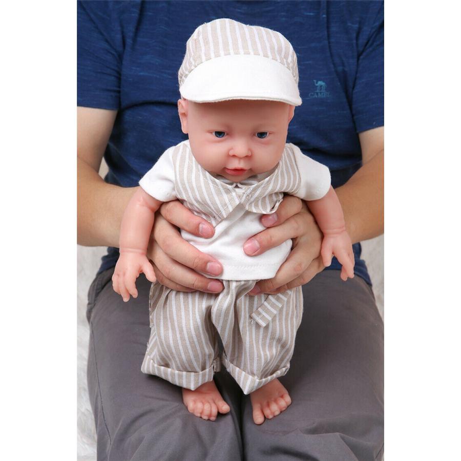 Miaio 7 inch Mini Baby Reborn Dolls Realistic Real Full Silicone Body  Stress Relief for Adults Hand Made with Feeding & Bathing Accessories