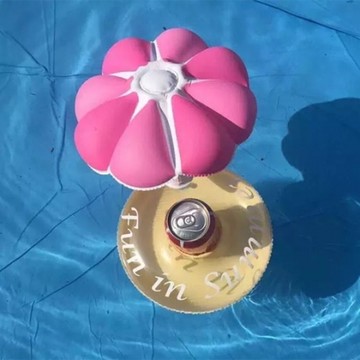 現貨－小傘水上充氣杯座 水上飲料杯座 可樂套 夏日必備