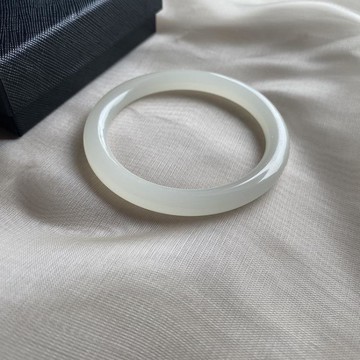 樂天優選~白玉圓條細手鐲子天然小圓條玉鐲子新款玉手鐲少女款小細條手鐲 雙11全館免運