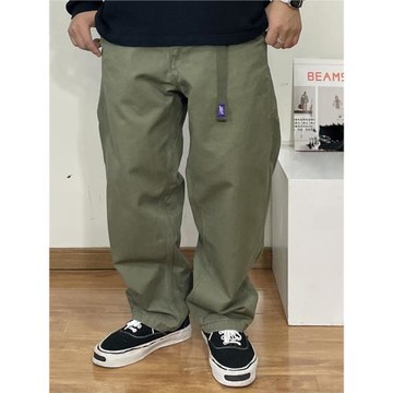 日系紫標秋冬加厚重磅珠帆布寬松cityboy工裝褲男錐形休閑褲子男