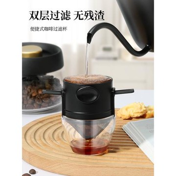 咖啡濾網不銹鋼咖啡過濾器免濾紙咖啡濾杯手沖套裝咖啡過濾漏斗