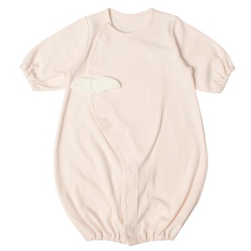 akachan honpo - 長袖連身衣-穿脫輕鬆、省時-粉紅色 (50~60cm)