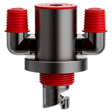 BOBF 洗衣機下水道3通分水器/廁所防溢水過濾轉接頭/防臭過濾地漏接頭 灰色  1個  14.5 x 14.5 x 9.2cm