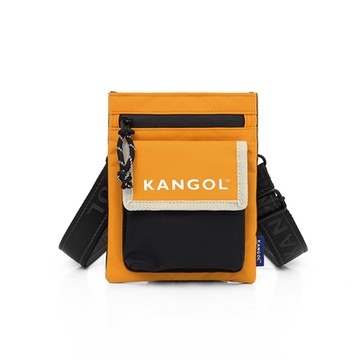 KANGOL 撞色小方包-黃-6255170662