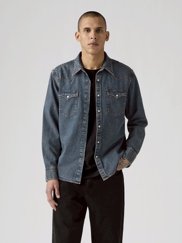 長袖襯衫 牛仔襯衫 雙口袋設計 熱賣單品