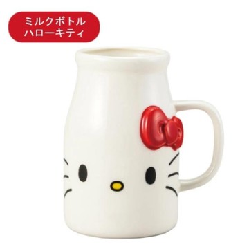 小禮堂 Sanrio 三麗鷗 Hello Kitty 陶瓷造型馬克杯 (牛奶瓶大臉款)