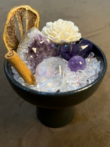 紫氣花境 水晶聚寶盆