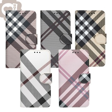 Aguchi 亞古奇 Apple iPhone 16 Plus (6.7吋) (精品版) 英倫格紋經典手機皮套 側掀磁扣支架式皮套 5色可選