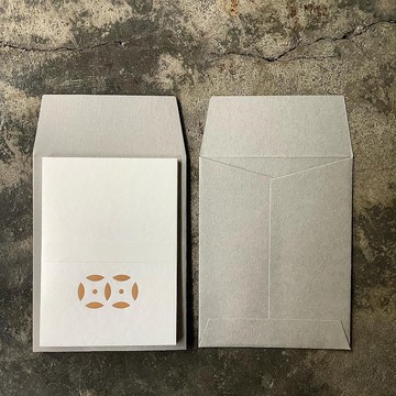 小卡/金錢通花/灰色信封/5入