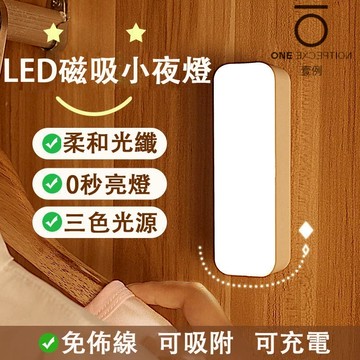 台灣出貨 LED磁吸護眼台燈 磁吸小夜燈 MINI床頭燈 三色調光 可磁吸 小夜燈 學習燈 照明燈 閲讀燈 宿舍必備