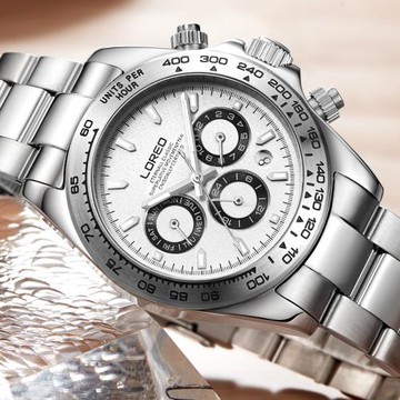 雷力歐名牌手表男士全自動機械表防水夜光三眼多功能商務十大男表