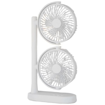 apex Innovation 360度雙向USB桌上型旋風扇 雙倍風力 低噪音 內置電池 無線移動  白色