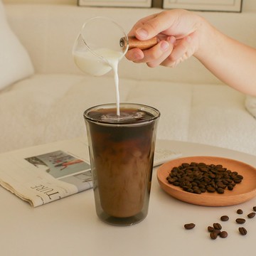 PURE雙層玻璃杯-清透/透黑