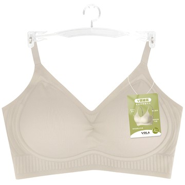 [家速配]柔潤V領細肩內衣-奶咖L