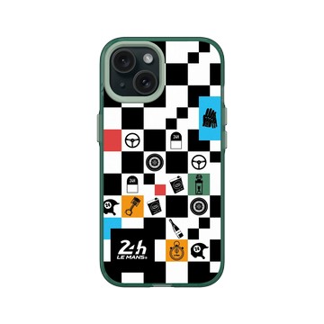 iPhone 15 Clear 憂墨綠 - 24 Hours of Le Mans - 24H - Checkerboard