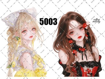 原創貼紙 no.5003 人物貼紙 原創貼紙 原創人物貼紙 裝飾貼紙 cotton melody