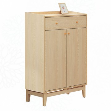 文創集 萬斯2.7尺開門單抽鞋櫃-81x40x125cm免組