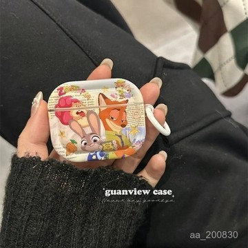 ✨限時特惠✨瘋狂動物城硃迪尼克適用Airpods3耳機保護殻套2pro二三代硅膠軟殻