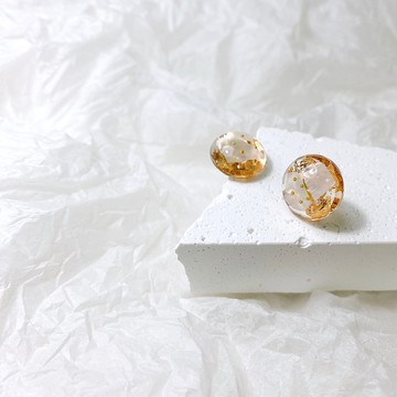 金珀 • 手工耳環