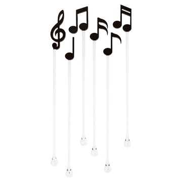 QUALy 音符攪拌棒 黑色  1套  6個裝