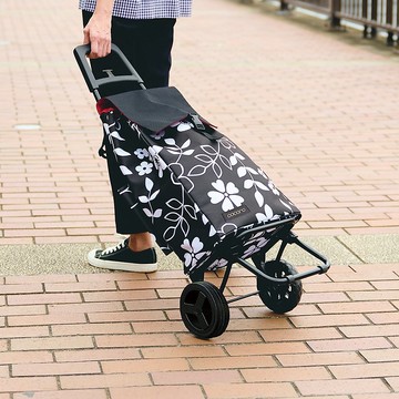 日本cocoro FLOWER 印花系列保溫保冷摺疊購物車-40L-多色可選