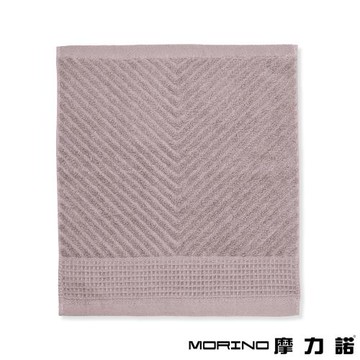 【MORINO摩力諾】美國棉立體斜紋極柔方巾(粉色單件)