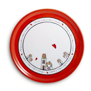 義大利EGAN- 歐式小屋系列 大圓盤31cm (紅色)