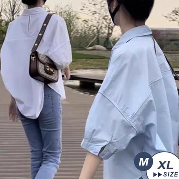 【LANNI 藍尼】★洋氣減齡褶皺小襯衫(上衣/休閒/短袖)