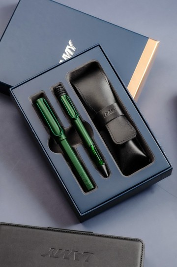 LAMY 雙入筆套禮盒  (鋼珠筆+原子筆) / Al star恆星系列-松木綠