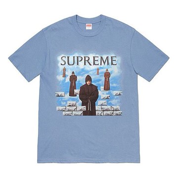 Supreme FW19 Week 1 Levitation Tee Printing Short Sleeve Unisex Blue Gray