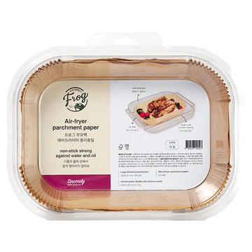 Frog 無漂白氣炸鍋烤箱用料理紙  L(22 x 14 x 4.5cm)  22cm  100個  1組