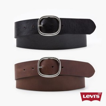 Levi s 皮帶 雙面皮帶 鐫刻釦頭 黑/咖雙面 腰帶 女生皮帶 人氣新品
