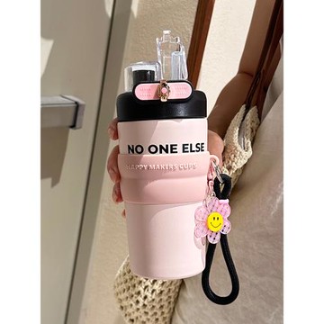 水杯保溫杯女生大容量高顏值2025新款不銹鋼保冰便攜學生吸管杯子