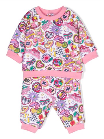 Marc Jacobs Kids - graphic-print tracksuit set - kids - Polyester/Cotton - 12 - White