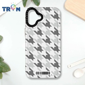 TRON IPHONE 16 PLUS 三色千鳥紋 防摔 MAGSAFE 磁吸 太空載具殼 透白 手機殼