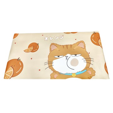 西格傢飾 清新童趣皮革書桌墊  40 x 80cm  橘貓